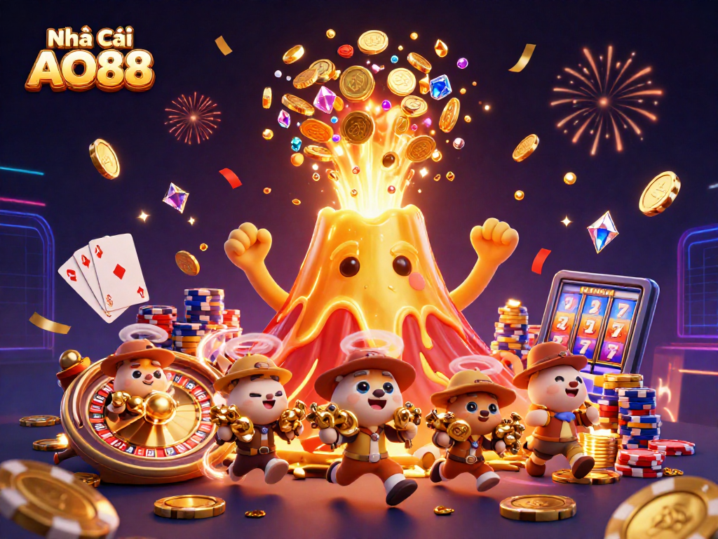Witness exciting gameplay at Nhà Cái AO88 with dynamic treasures, spinning games, and vibrant energy.