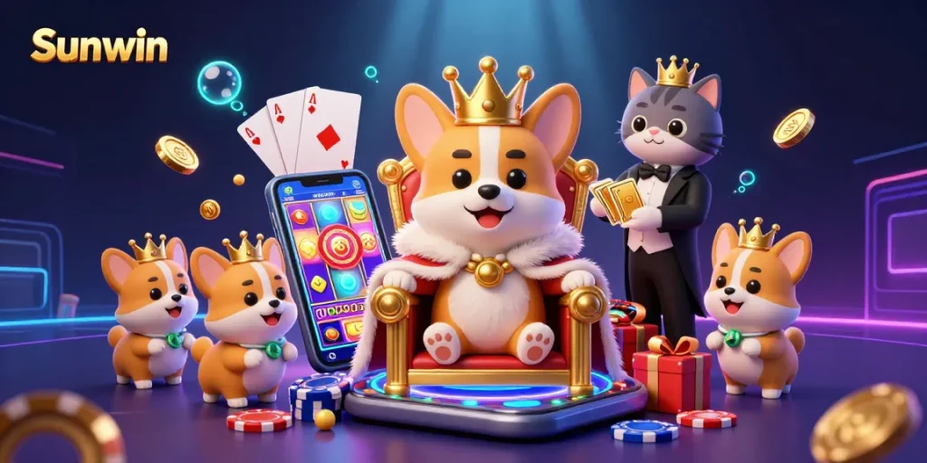 Sunwin offers thrilling gaming experiences with unique characters in a vibrant casino atmosphere.