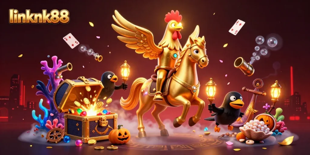 Experience the thrill of gaming at linknk88 with vibrant 3D casino visuals.